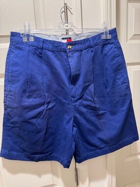 Tommy Hilfiger Men’s Royal Blue Flat Front Chino Shorts